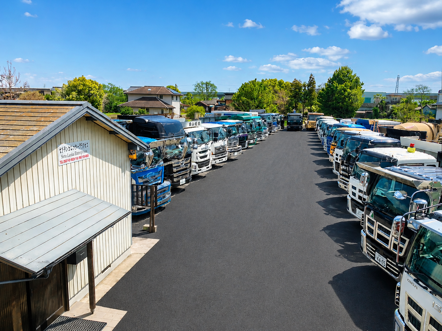 Seto Lanka Enterprises vehicle yard in Aichi, Japan